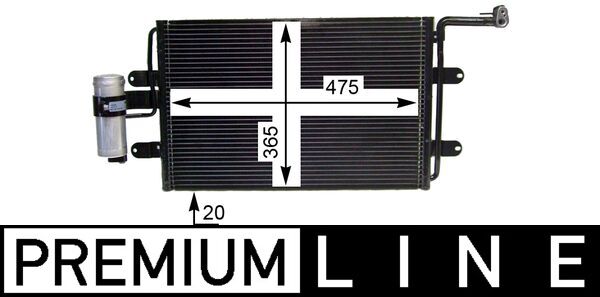 Condensator, climatizare AC 180 000P MAHLE