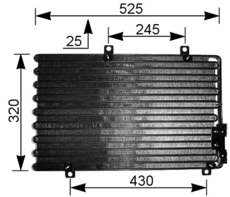 Condensator, climatizare AC 195 000S MAHLE