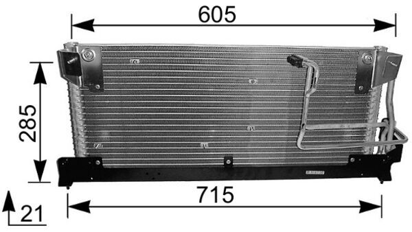 Condensator, climatizare AC 214 000S MAHLE