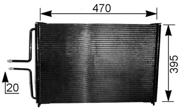 Condensator, climatizare AC 222 000S MAHLE