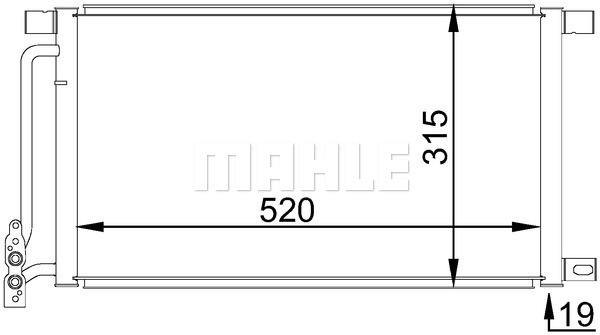 Condensator, climatizare AC 235 001S MAHLE