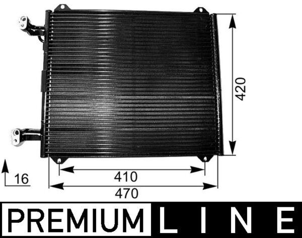 Condensator, climatizare AC 251 000P MAHLE