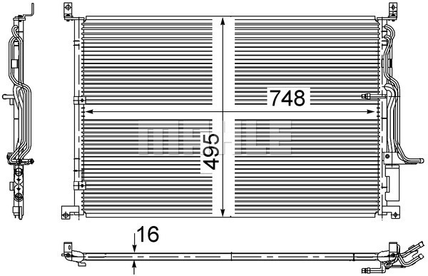 Condensator, climatizare AC 271 000S MAHLE