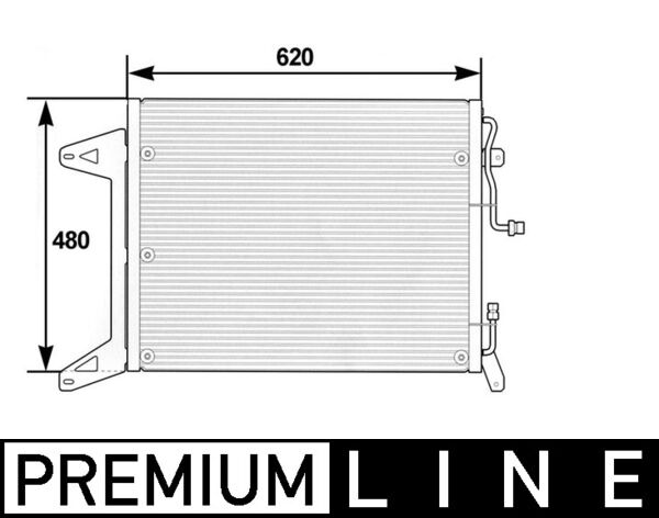 Condensator, climatizare AC 280 000P MAHLE
