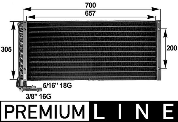 Condensator, climatizare AC 281 000P MAHLE