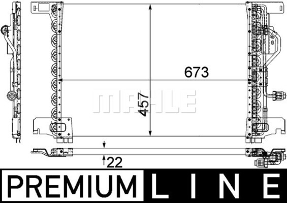 Condensator, climatizare AC 283 000P MAHLE