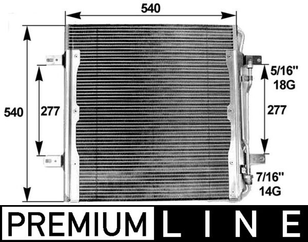 Condensator, climatizare AC 284 000P MAHLE