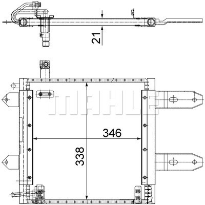 Condensator, climatizare AC 287 000S MAHLE