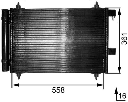 Condensator, climatizare AC 291 000S MAHLE