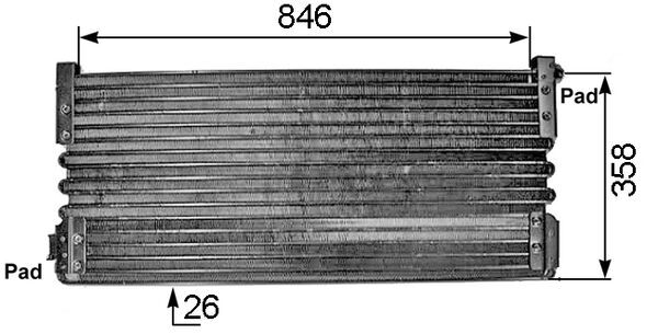 Condensator, climatizare AC 293 000S MAHLE