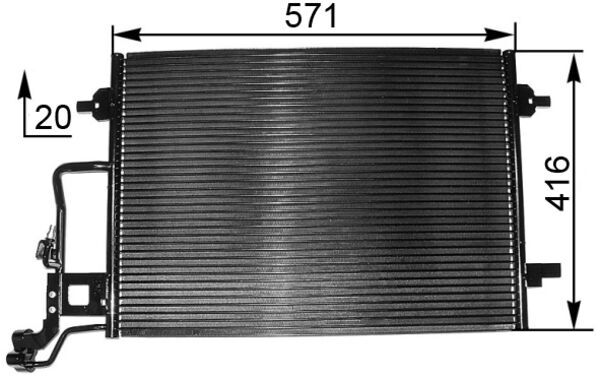 Condensator, climatizare AC 300 001S MAHLE