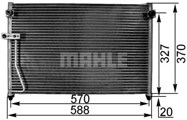 Condensator, climatizare AC 301 000S MAHLE