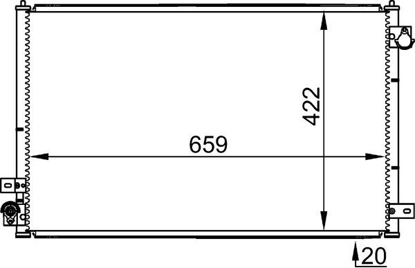 Condensator, climatizare AC 338 001S MAHLE