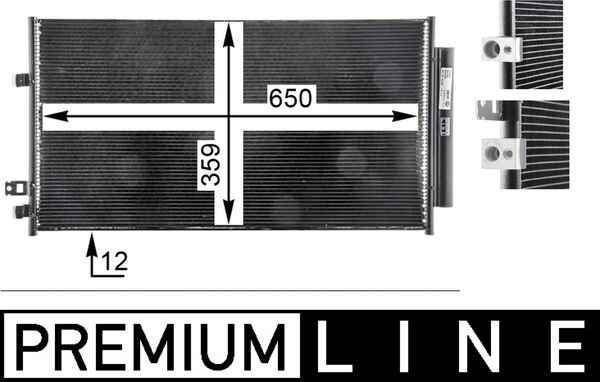 Condensator, climatizare AC 33 000P MAHLE
