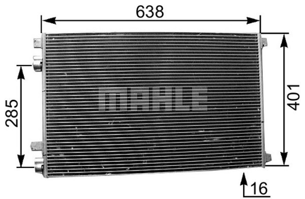 Condensator, climatizare AC 360 001S MAHLE