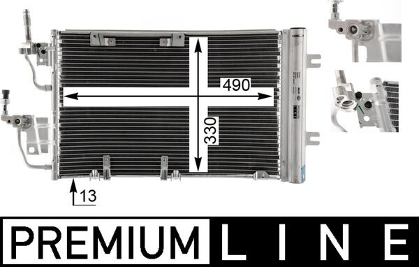 Condensator, climatizare AC 400 000P MAHLE