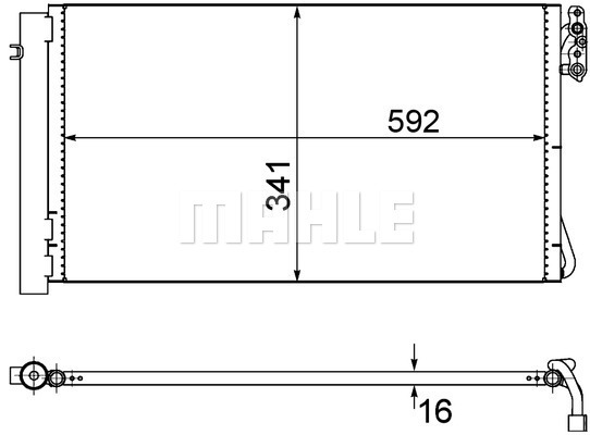 Condensator, climatizare AC 414 001S MAHLE