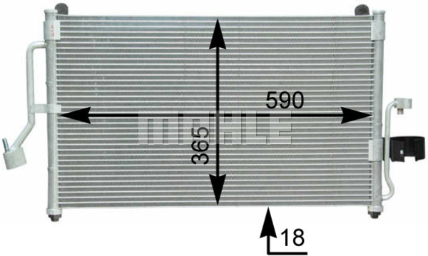 Condensator, climatizare AC 418 000S MAHLE