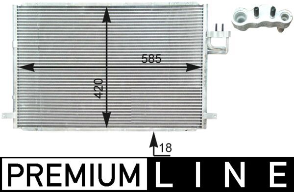Condensator, climatizare AC 426 000P MAHLE