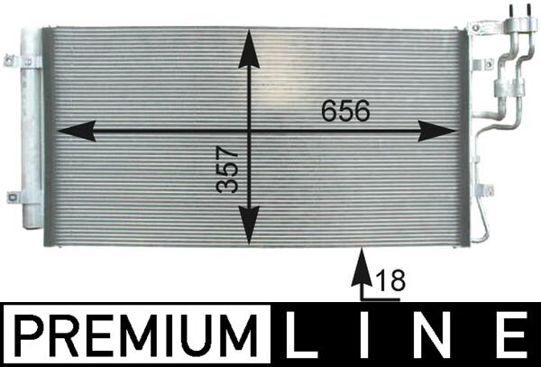 Condensator, climatizare AC 436 000P MAHLE