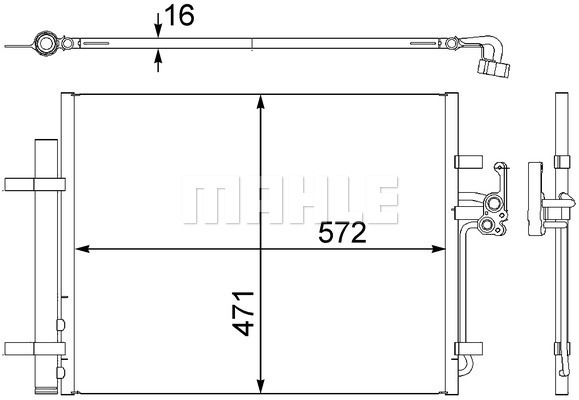 Condensator, climatizare AC 441 000S MAHLE