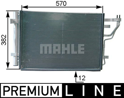 Condensator, climatizare AC 442 000P MAHLE