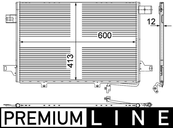 Condensator, climatizare AC 452 000P MAHLE