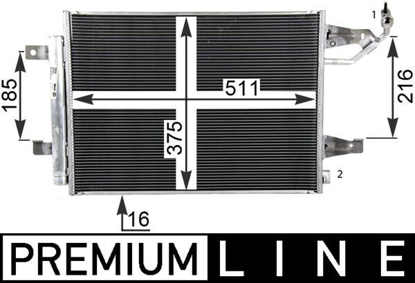 Condensator, climatizare AC 509 000P MAHLE