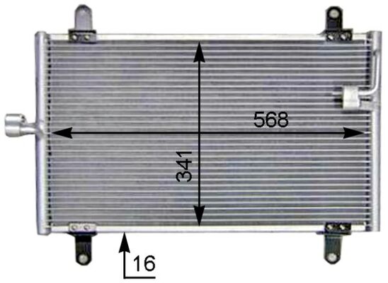Condensator, climatizare AC 514 000S MAHLE