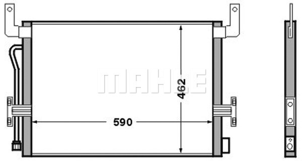 Condensator, climatizare AC 524 000S MAHLE