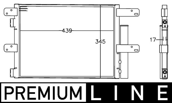 Condensator, climatizare AC 549 000P MAHLE