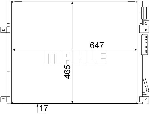 Condensator, climatizare AC 564 000S MAHLE