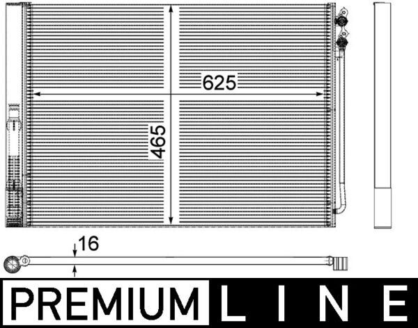 Condensator, climatizare AC 567 000P MAHLE