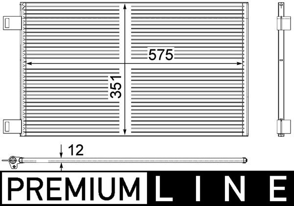 Condensator, climatizare AC 569 000P MAHLE