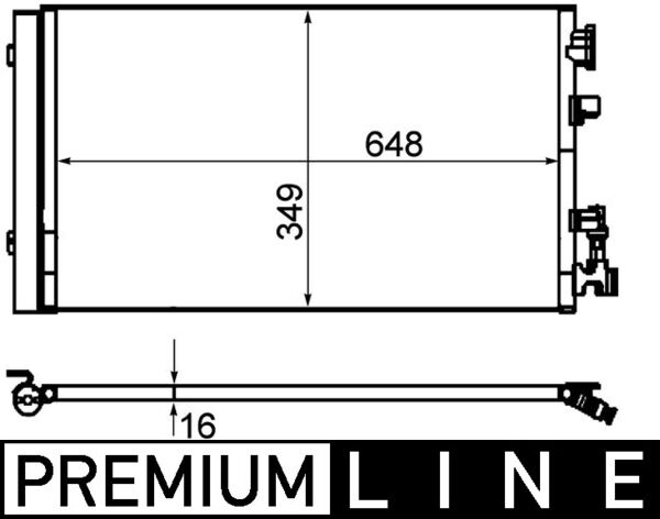 Condensator, climatizare AC 630 000P MAHLE