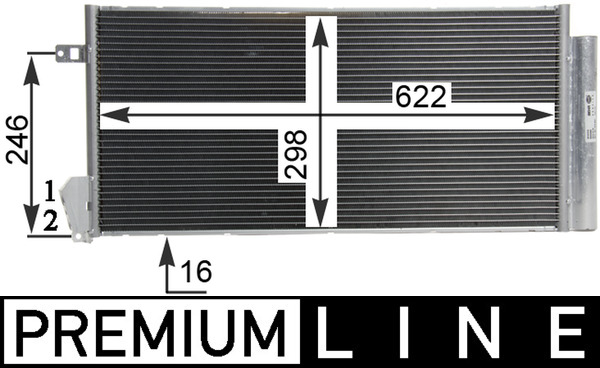 Condensator, climatizare AC 634 000P MAHLE