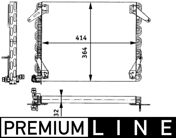 Condensator, climatizare AC 658 000P MAHLE
