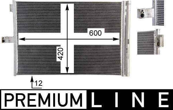 Condensator, climatizare AC 68 000P MAHLE