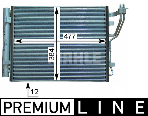 Condensator, climatizare AC 709 000P MAHLE