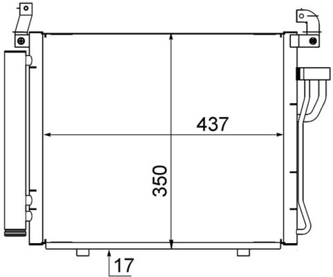 Condensator, climatizare AC 712 000S MAHLE