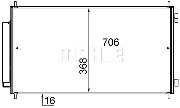 Condensator, climatizare AC 719 000S MAHLE