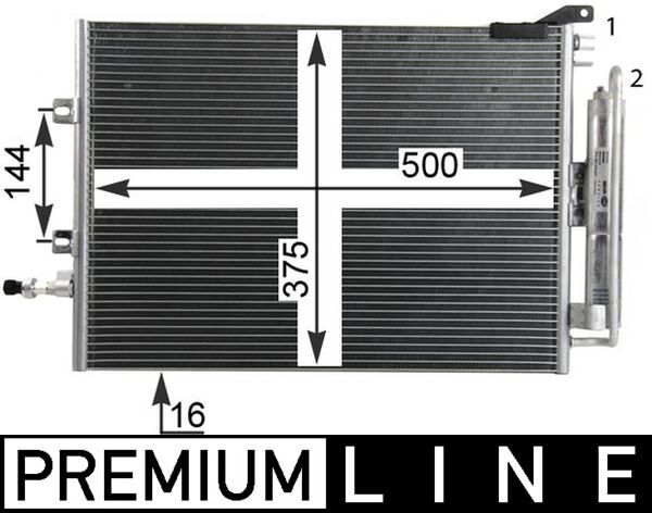 Condensator, climatizare AC 720 000P MAHLE