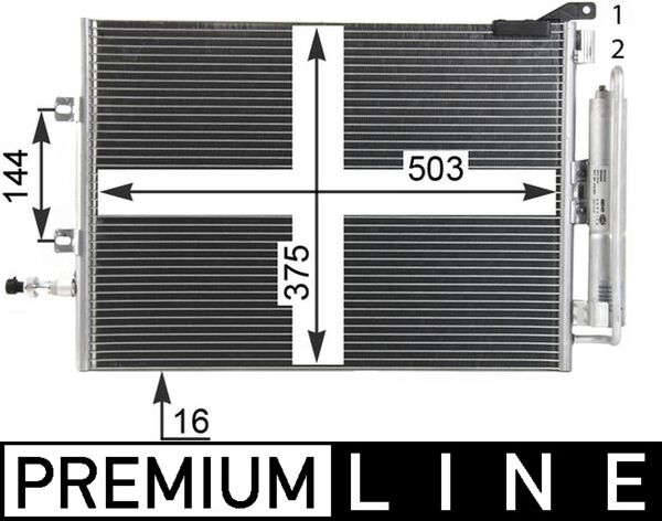 Condensator, climatizare AC 721 000P MAHLE