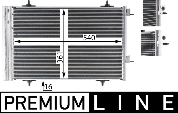 Condensator, climatizare AC 735 000P MAHLE