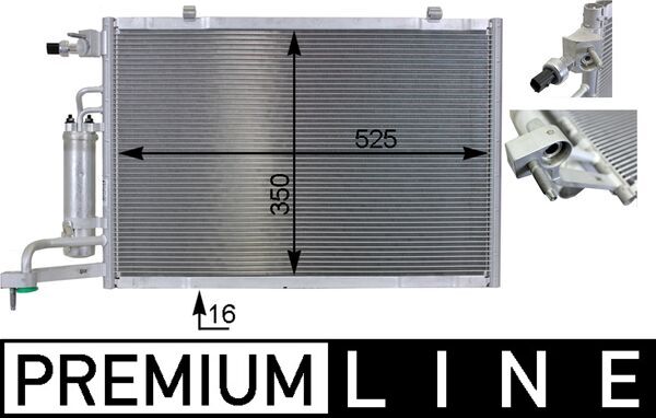 Condensator, climatizare AC 7 000P MAHLE