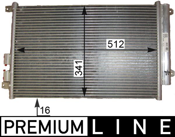 Condensator, climatizare AC 809 000P MAHLE