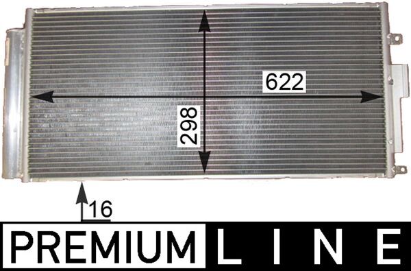 Condensator, climatizare AC 839 000P MAHLE