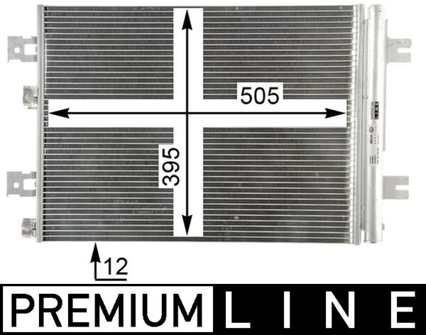 Condensator, climatizare AC 858 000P MAHLE