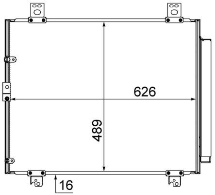 Condensator, climatizare AC 866 000S MAHLE