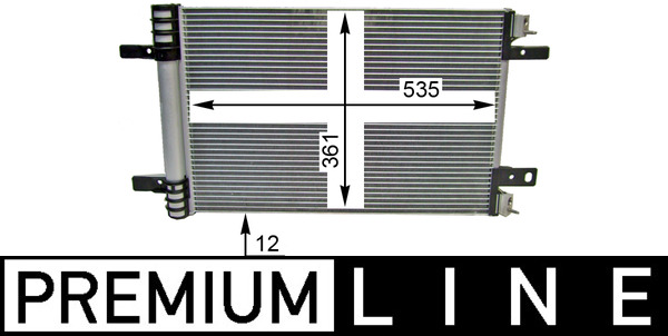 Condensator, climatizare AC 886 000P MAHLE